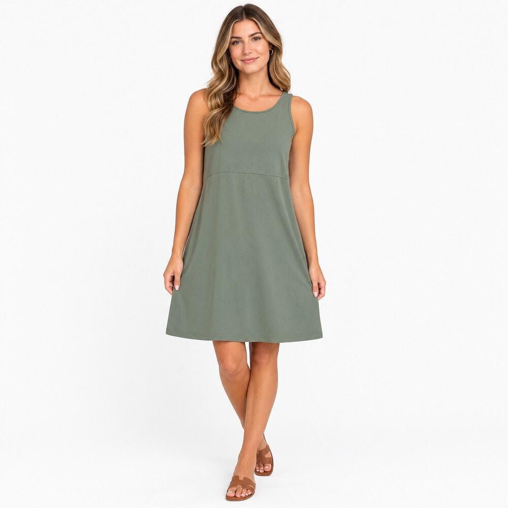 Eddie bauer Sundress A line scoop neck tank straps in Sage Green  Women L